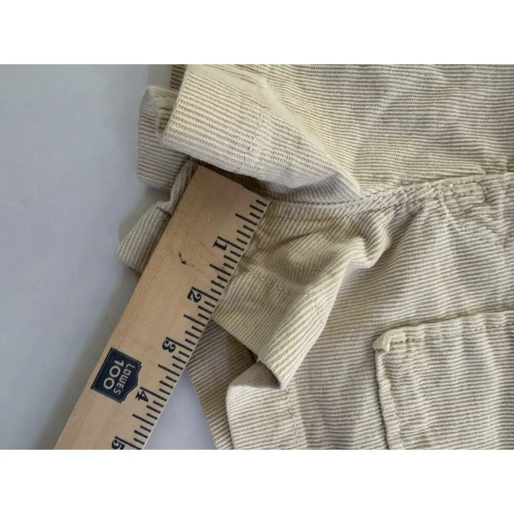 American Eagle Corduroy Shorts Size 4 Cream Super Stretch Patch Pockets #7401